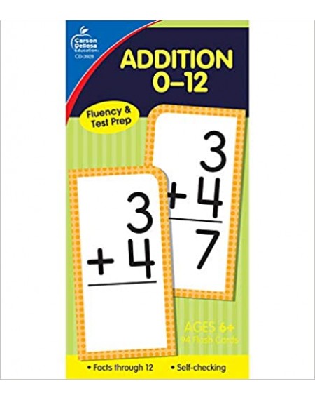 Addition 0–12 Flash Cards