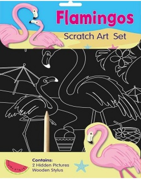 Flamingo Scratch Art Set