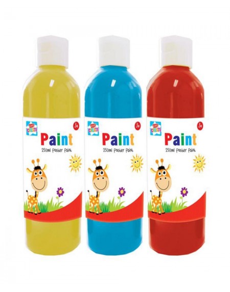 Kids Create Ready Mixed Poster Paint Red/Yellow/Blue/Green