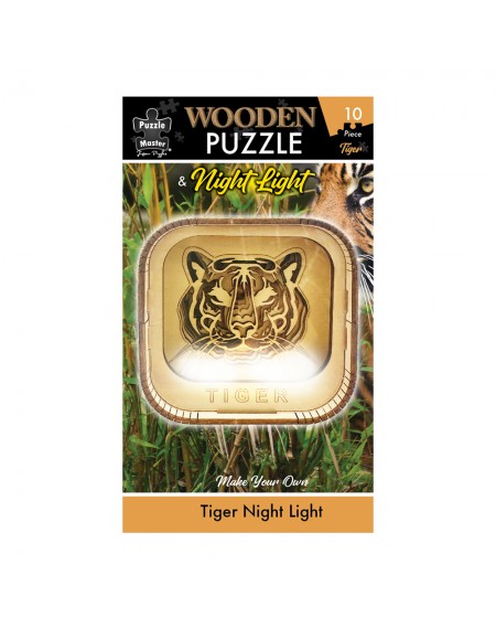 Wooden Night Light Puzzle Tiger