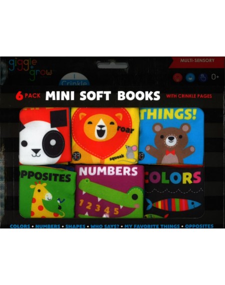 Giggle + Grow 6 Pack Mini Crinkle Books
