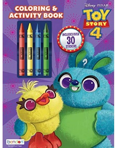 Coloring and Activity Book with Crayons : Toy Story 4
