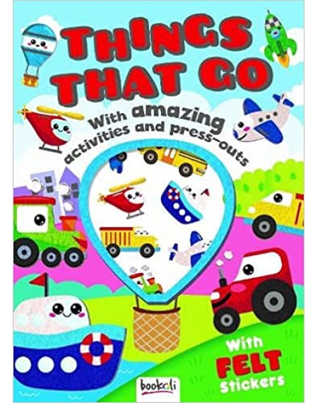 Puffy Felt Sticker: Busy Vehicles