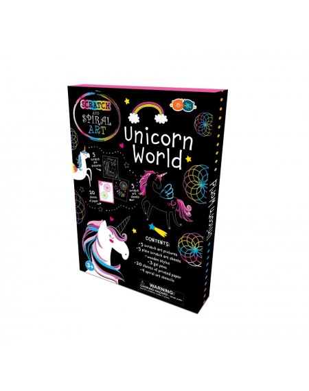 Scratch & Spiral Art Set - Unicorn World