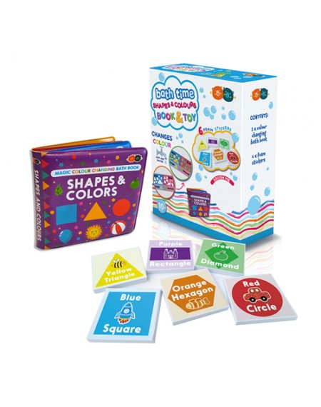 Magic Colour Changing Bath Book & Stickers - Shapes & Colours