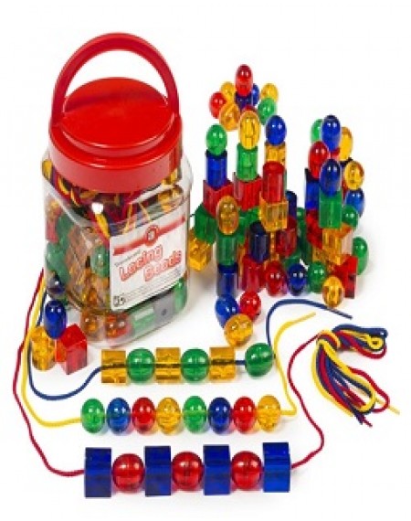 Translucent Lacing Beads Jar of 96