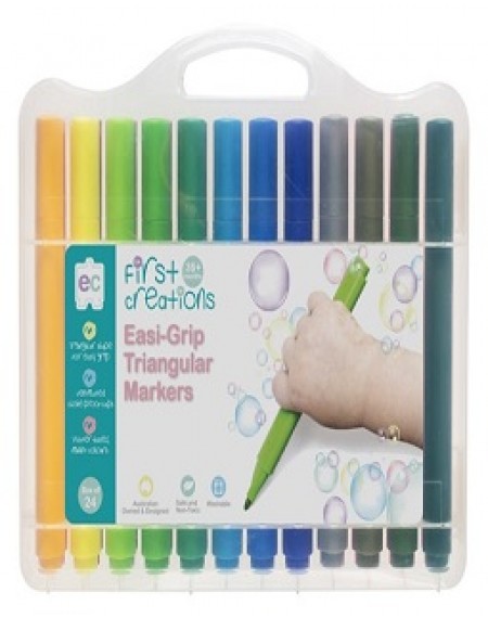 Easi-Grip Triangular Markers Packet of 24