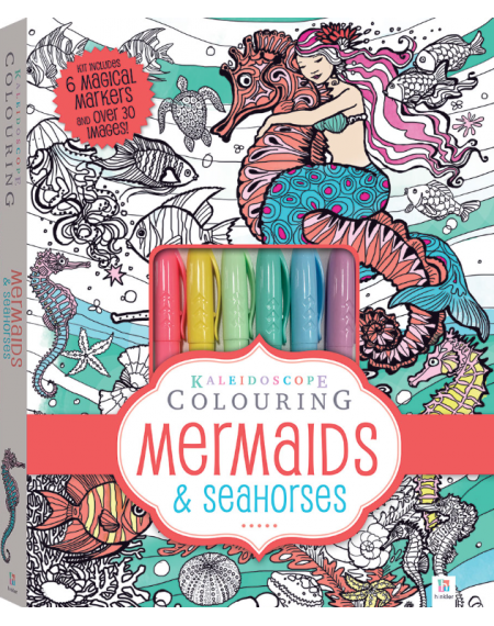 Kaleidoscope Mermaids and Seahorses Colouring Kit