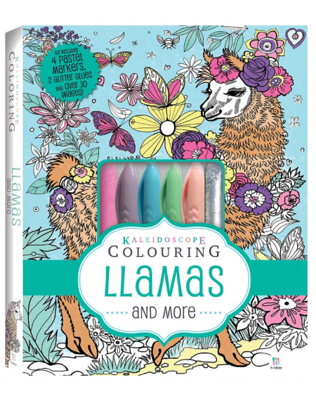 Kaleidoscope Pastel Colouring Kits - Llamas and More (New)