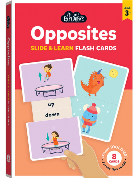 Junior Explorers Slide and Learn Flashcards: Opposites