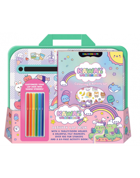 Kawaii Wonderland Colouring Set with Lap Desk (Green)
