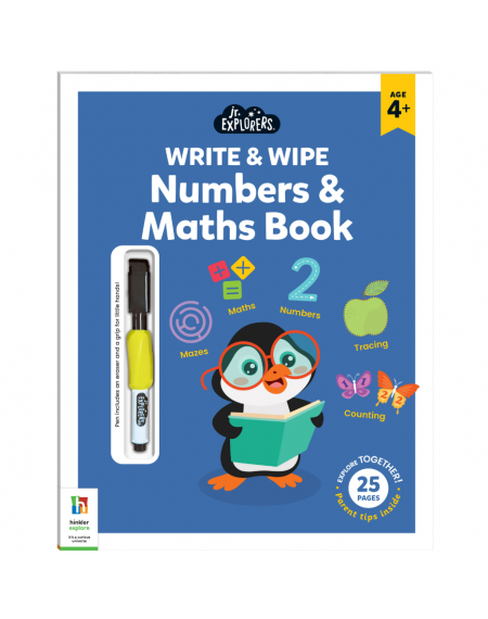 Junior Explorer Write and Wipe - Number and Maths Book