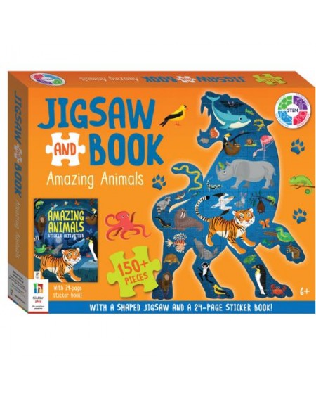 Jigsaw and Book: Amazing Animals (US edition)