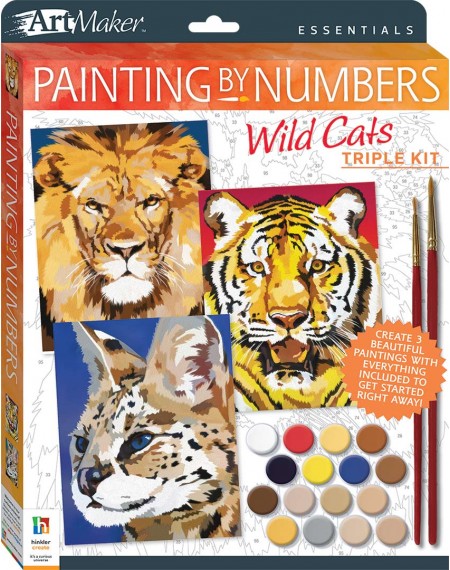 Art Maker Essentials : Painting By Numbers Wild Cats