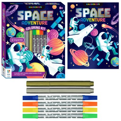 kaleidoscope space adventure coloring book kit, Five Below