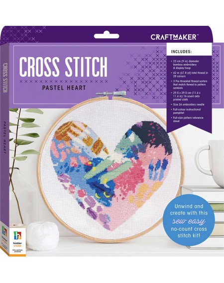 Craft Maker Cross-stitch Kit: Pastel Heart