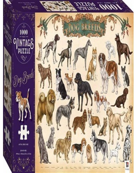1000 Piece Vintage Puzzle : Dog Breeds