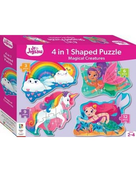 Junior Jigsaw Shaped 4 in 1 : Mythical Creatures Unicorn