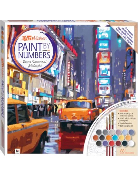 Paint by Numbers Canvas: Times Square at Midnight
