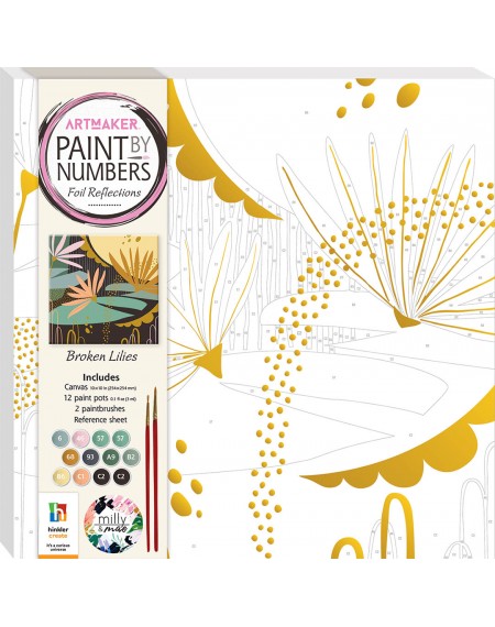 Paint By Numbers Foil Reflections : Broken Lilies