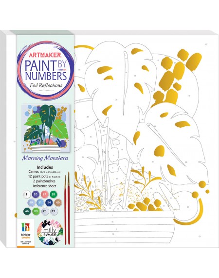 Paint by Numbers Foil Reflections: Morning Monstera
