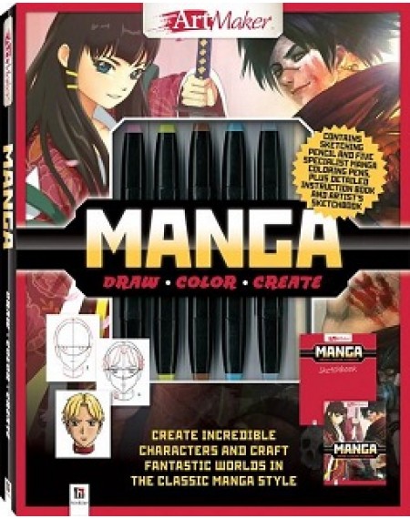 Art Maker Masterclass Collection: How to Draw Manga Kit - Adults Drawing Kit Draw Manga - Japanese Art - Drawing Stationary - Advanced Drawing Guide 