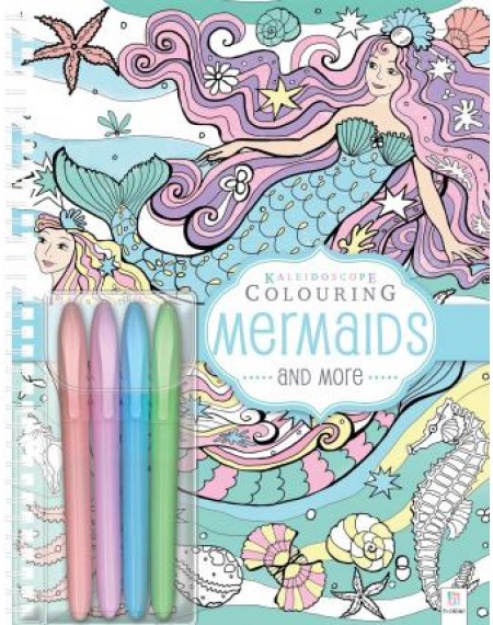 Kaleidoscope Colouring Pastel Markers: Mermaids (spiralbound