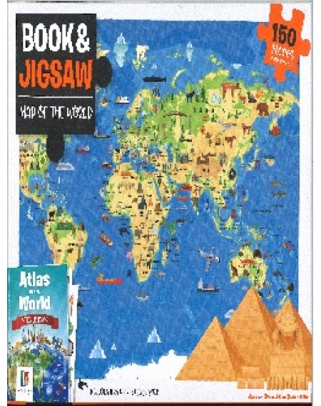 Book and 150-piece Jigsaw: Map of the World