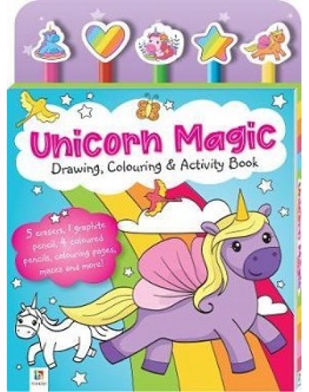 5 Pencil set : Unicorn Magic Drawing, Colouring & Activity Book