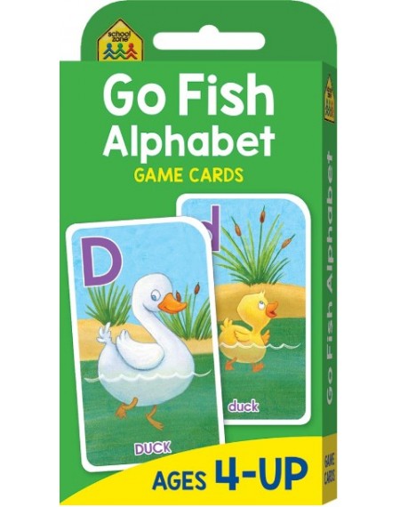 School Zone Go Fish Alphabet Game Cards (new cover)