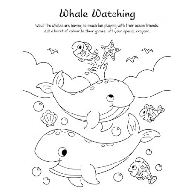 Colouring Book with Crayons