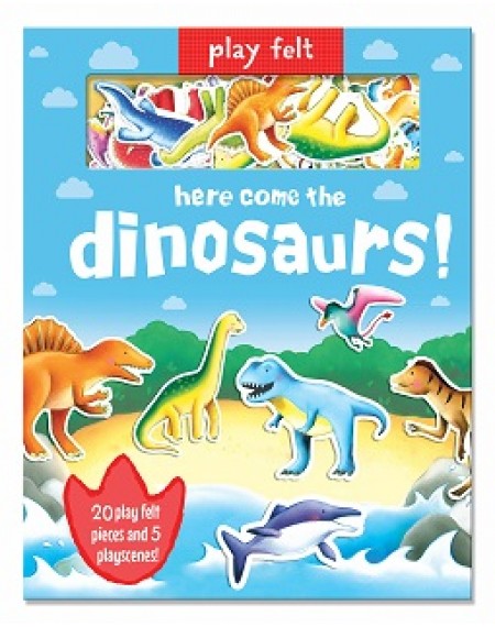Play Felt Book :  Here comes the dinosaurs!