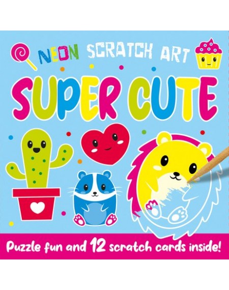 Neon Scratch Art Kawaii (Small Format)