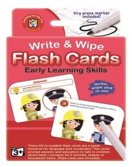 Flash Cards Write & Wipe Early Learning Skills w/m