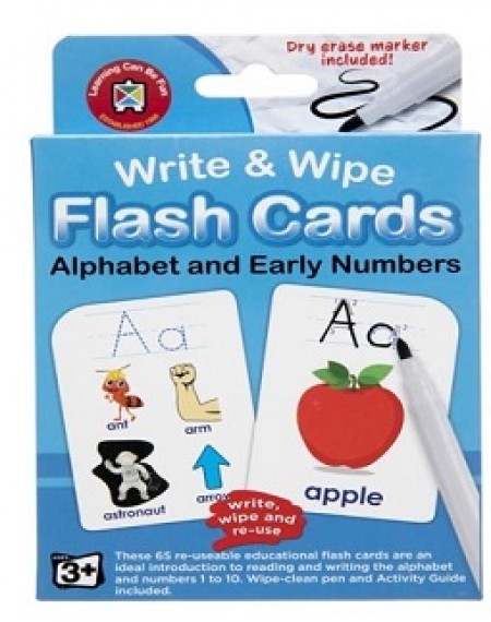 Alphabet Write and Wipe Flashcard with Marker