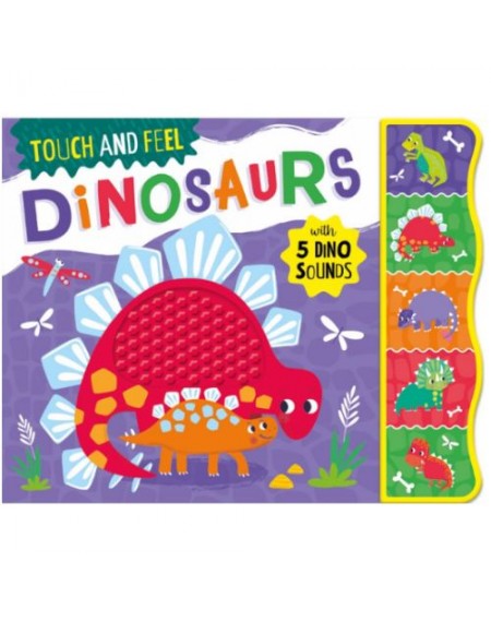 5 Button Sound Book: Touch and Feel Silicone Sound Books Dinosaur