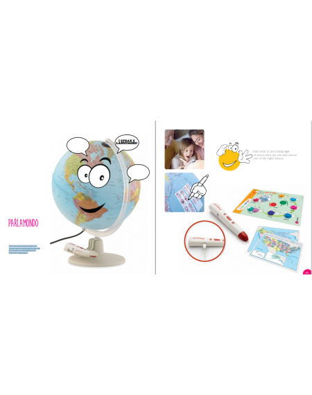 Globe cm 30 Parlamondo Pol Eng UK Led With Talking Pen and charging cable