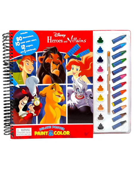 Deluxe Poster Paint & Color - Disney Heroes & Villians