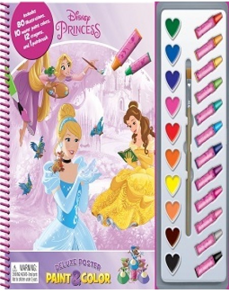 Deluxe Poster Paint And Crayon Assort : Disney Princess