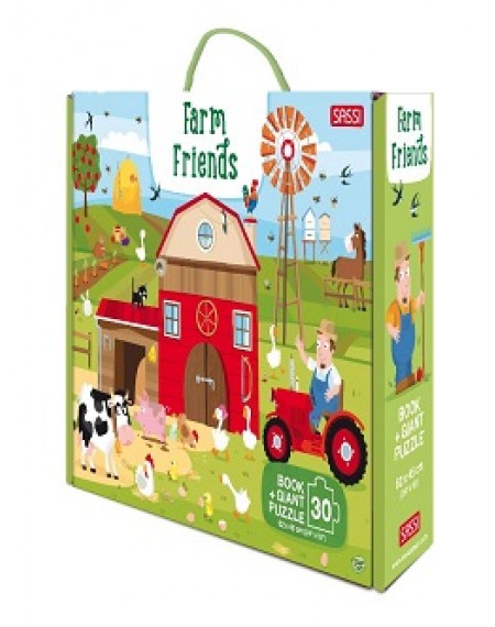 GIANT PUZZLE AND BOOK - FARM FRIENDS