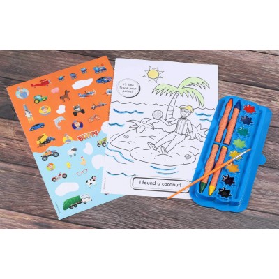 Colouring Book with Crayons