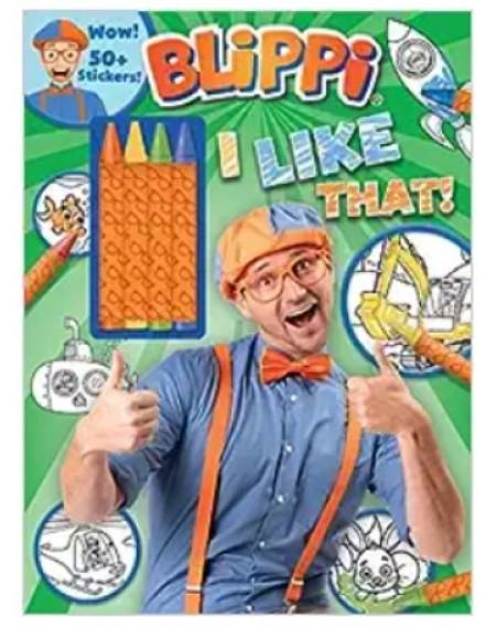 Blippi: I Like That! Coloring Book with Crayons