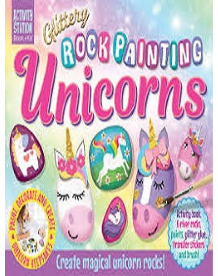 Glittery Rock Painting Unicorns