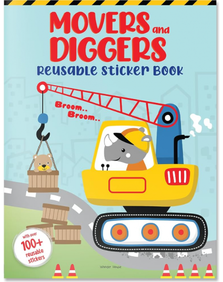 Movers and Diggers Reusable Sticker Book