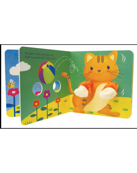 Curious Cat Finger Puppet Book for Children: Animal Finger Puppet Board Book for Babies | Animal-Themed Picture Book for Kids Om Books International